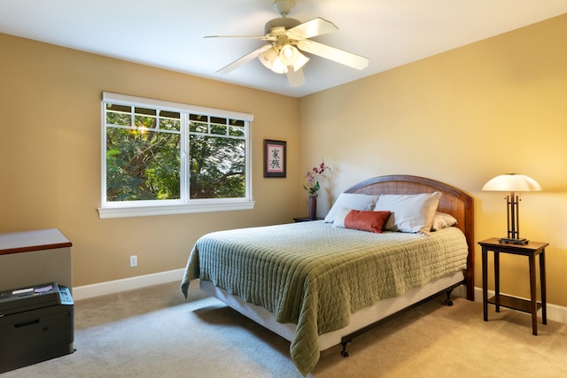 68-3744 Ua Noe Pl, Waikoloa, HI 96738 - carpeted bedroom with baseboards and ceiling fan