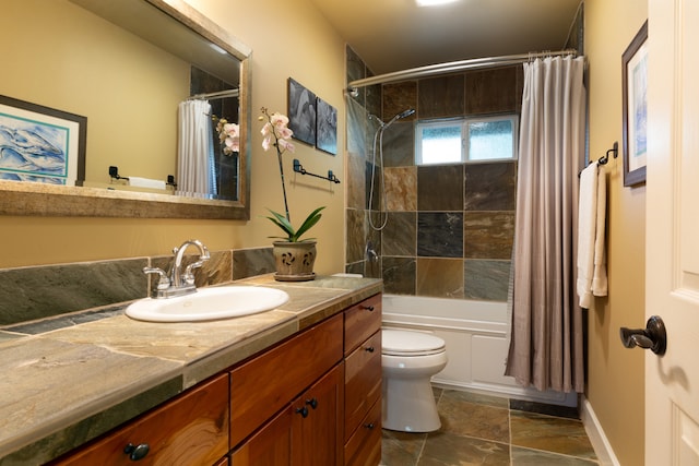 68-3744 Ua Noe Pl, Waikoloa, HI 96738 - full bathroom featuring vanity, toilet, and shower / bath combo with shower curtain