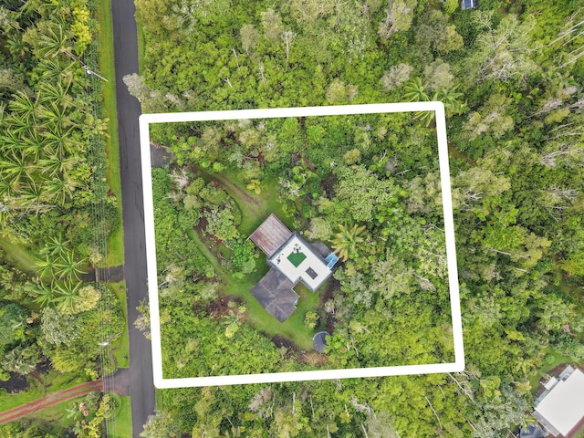 13-1128 Malama St, Pahoa, HI 96778 - aerial view of property and surrounding area with property parcel outlined