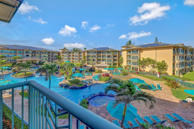 4-820 Kuhio Hwy Unit H304, Kapaa, HI 96746 - balcony featuring view of pool area