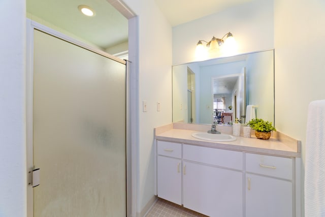 15-2753 Papio St, Pahoa, HI 96778 - full bath featuring a shower stall, vanity, and tile patterned flooring