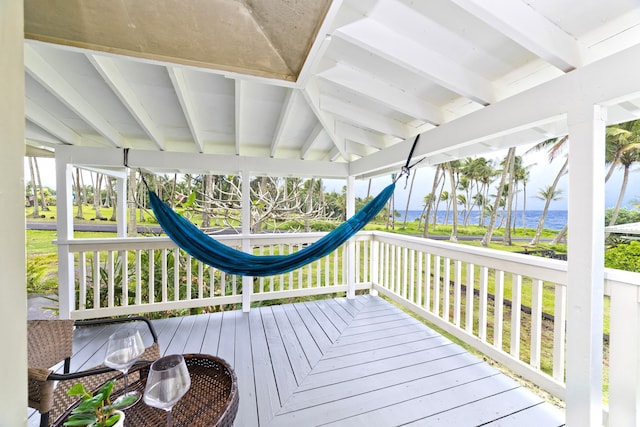 15-2753 Papio St, Pahoa, HI 96778 - wooden deck featuring a water view