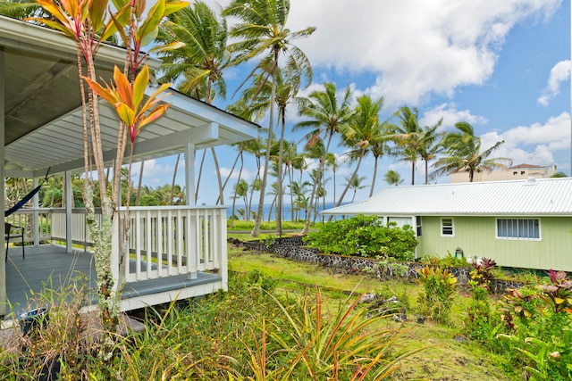 15-2753 Papio St, Pahoa, HI 96778 - view of yard with a wooden deck