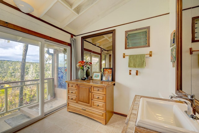12-211 Oliana Dr, Pahoa, HI 96778 - bathroom with tile patterned floors and vanity