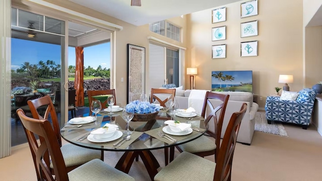 68-1122 Na Ala Hele Rd Unit F3, Kamuela, HI 96743 - dining room featuring light colored carpet