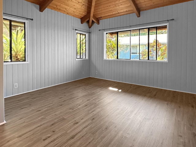 87-3188 Boki Rd, Captain Cook, HI 96704 - unfurnished room with wood finished floors, wooden ceiling, and wooden walls