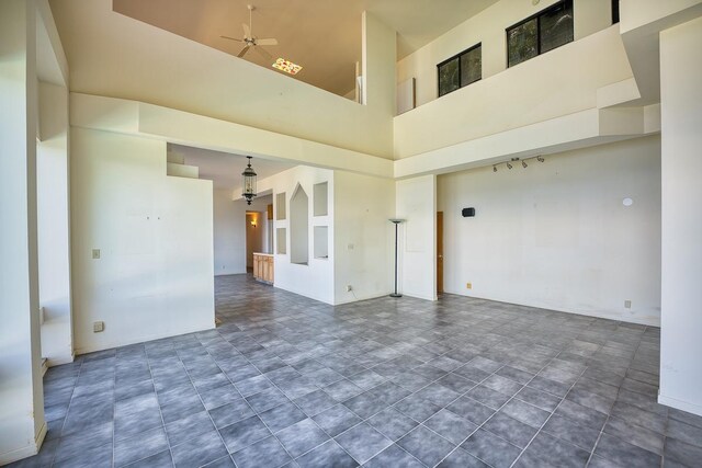 36-2335 Old Mamalahoa Hwy, Laupahoehoe, HI 96764 - unfurnished room with a towering ceiling and a ceiling fan
