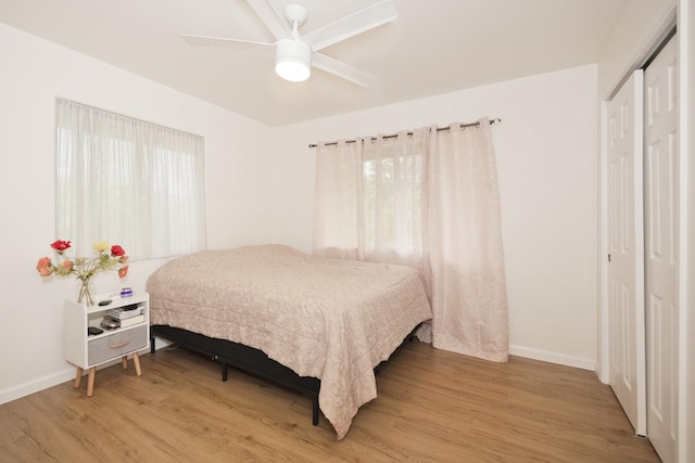 15-1798 20th Ave, Keaau, HI 96749 - bedroom with a closet, light wood-type flooring, multiple windows, and baseboards