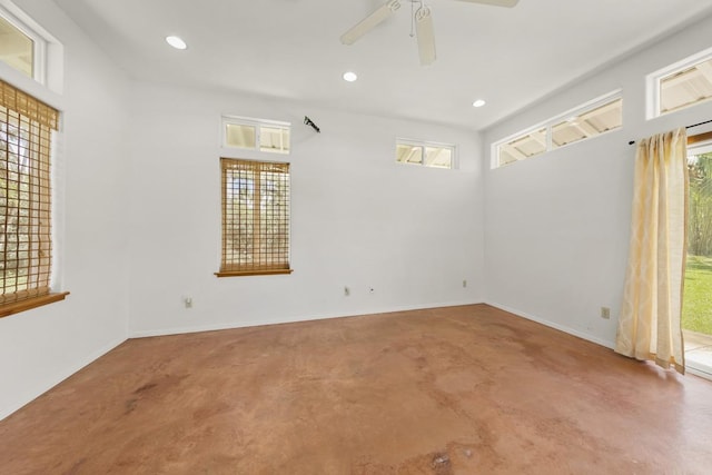 15-1612 3rd Ave, Keaau, HI 96749 - empty room with ceiling fan, healthy amount of natural light, and recessed lighting