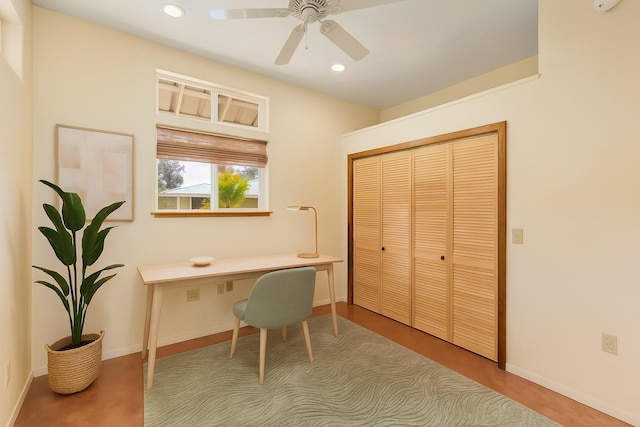 15-1612 3rd Ave, Keaau, HI 96749 - office space featuring recessed lighting and ceiling fan