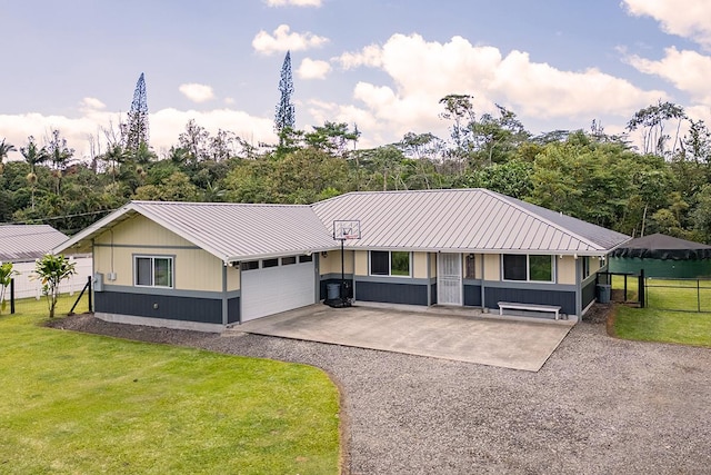 15-1888 22nd Ave, Keaau, HI 96749 - ranch-style house featuring gravel driveway, an attached garage, and metal roof