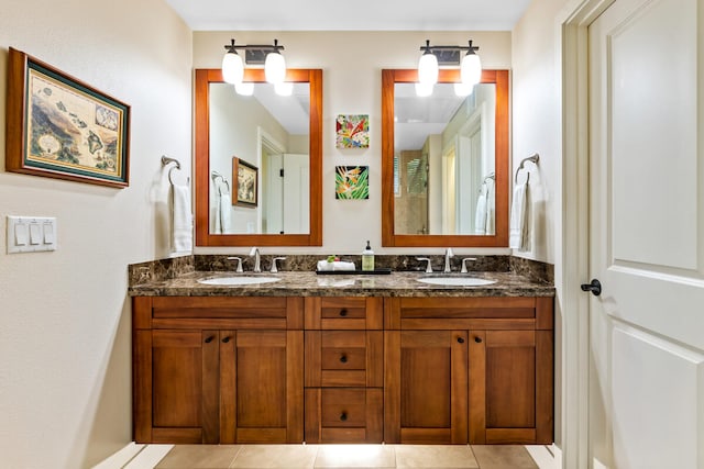 2611 Kiahuna Plantation Dr Unit 15F, Koloa, HI 96756 - full bathroom with double vanity and tile patterned floors