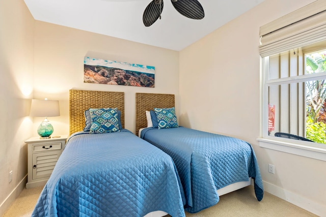 2611 Kiahuna Plantation Dr Unit 15F, Koloa, HI 96756 - carpeted bedroom with baseboards and ceiling fan