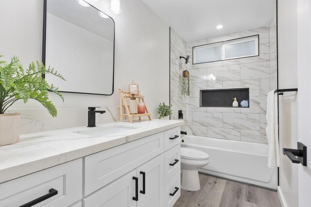 16-2050 Pikake Dr, Pahoa, HI 96778 - bathroom with vanity, shower / washtub combination, and wood finished floors