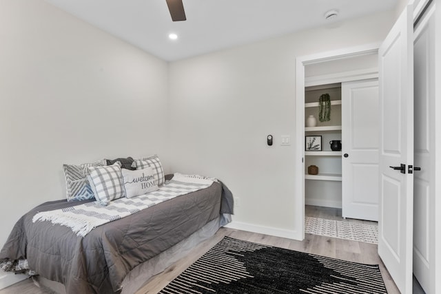 16-2050 Pikake Dr, Pahoa, HI 96778 - bedroom featuring wood finished floors, ceiling fan, and recessed lighting