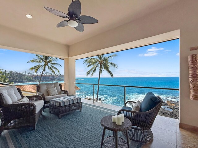 75-5952 Alii Dr, Kailua-Kona, HI 96740 - sunroom with a water view