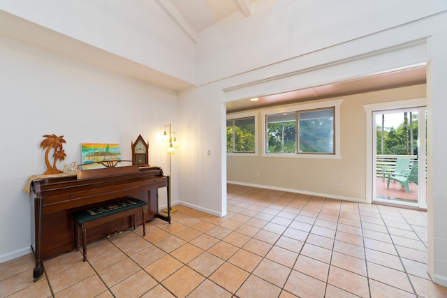 16-1381 Pohaku Cir, Keaau, HI 96749 - living area featuring light tile patterned floors and baseboards