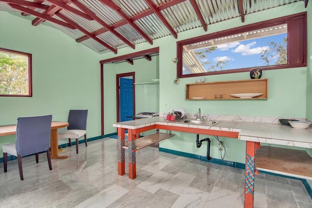 12-4322 Puna St, Pahoa, HI 96778 - office with a sink and marble look tiles