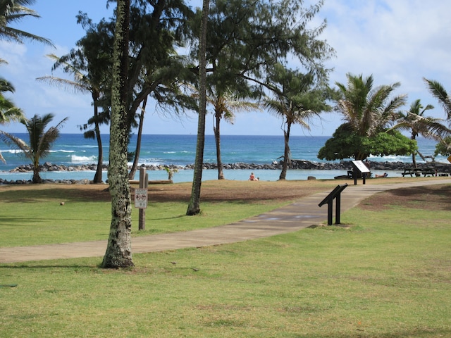 4460 Nehe Rd Unit 118, Lihue, HI 96766 - view of home's community with a water view and a yard
