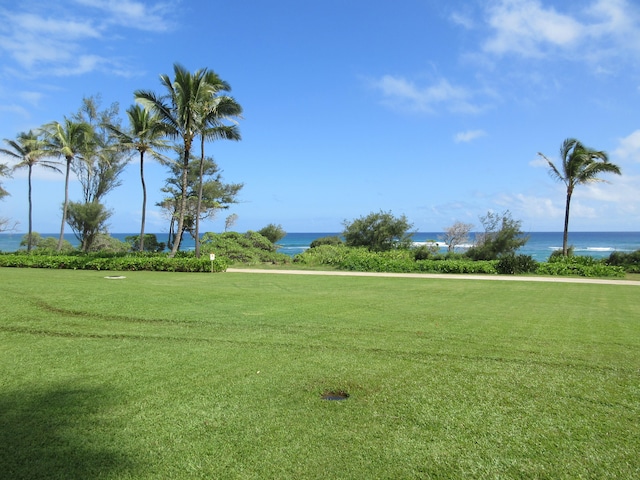 4460 Nehe Rd Unit 118, Lihue, HI 96766 - view of community featuring a water view and a yard