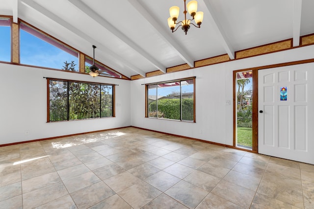 64-5270 Hoohoa St, Kamuela, HI 96743 - entrance foyer featuring tile patterned flooring, a chandelier, and baseboards