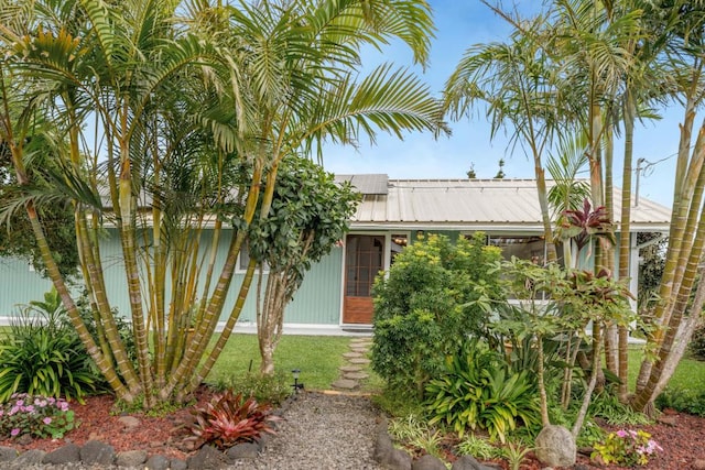 64-5270 Hoohoa St, Kamuela, HI 96743 - obstructed view of property with metal roof