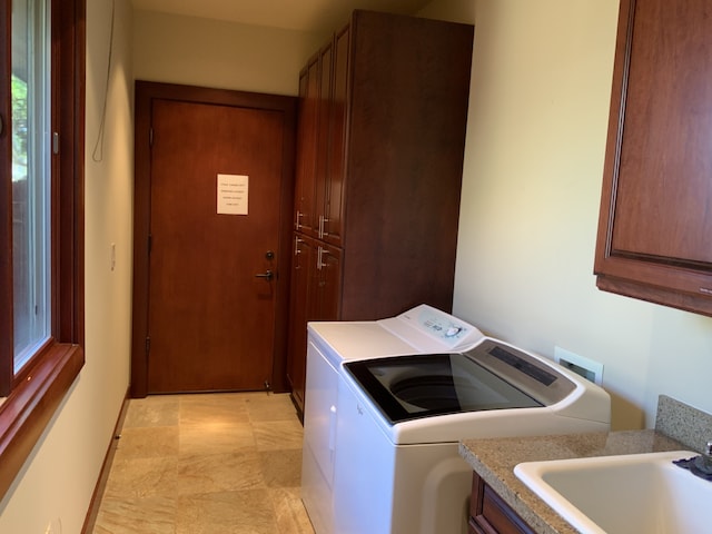 62-3600 Amaui Pl Unit 345, Waimea, HI 96743 - washroom with cabinet space and washing machine and dryer