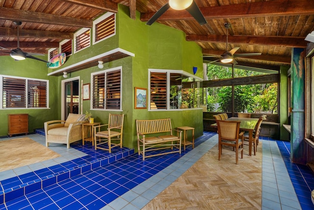 7315 Alealea Rd, Hanalei, HI 96714 - view of patio with a ceiling fan and outdoor dining area