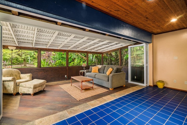 7315 Alealea Rd, Hanalei, HI 96714 - sunroom featuring an outdoor hangout area