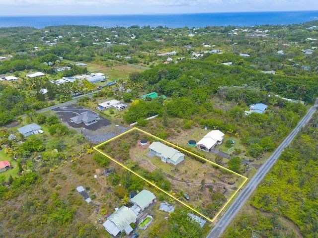 15-1505 2nd Ave, Keaau, HI 96749 - view of property location with property boundaries highlighted and a nearby body of water