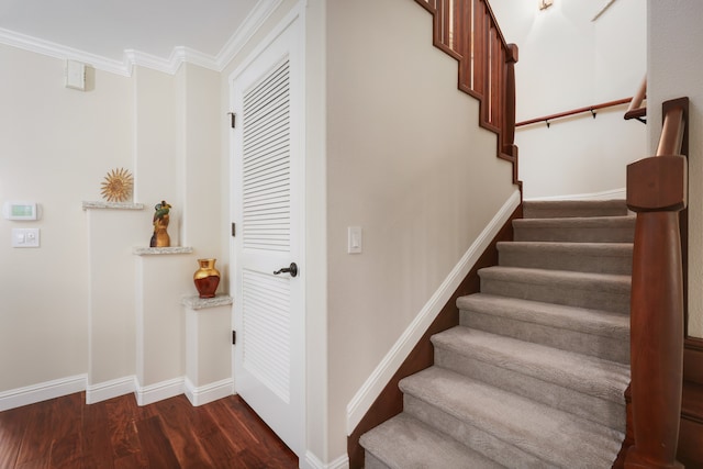 68-1122 Na Ala Hele Rd Unit A22, Kamuela, HI 96743 - staircase with wood finished floors, ornamental molding, and baseboards