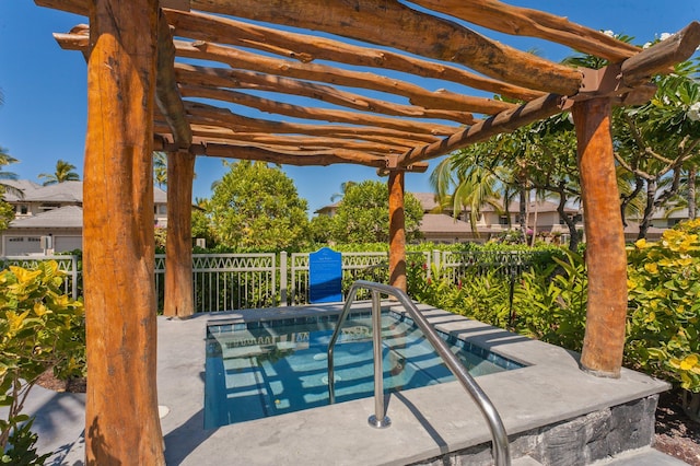 68-1122 Na Ala Hele Rd Unit A22, Kamuela, HI 96743 - view of pool with a community hot tub and a pergola