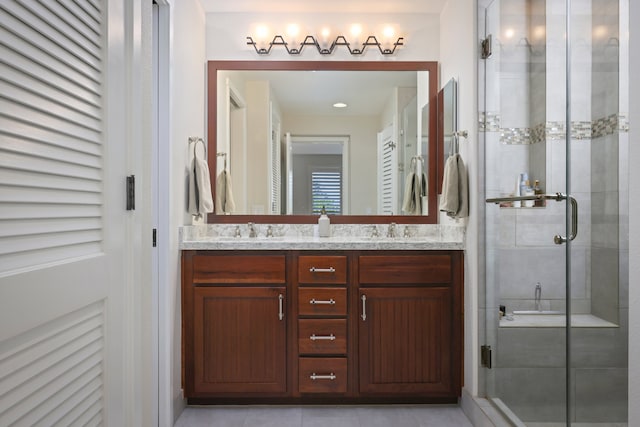 68-1122 Na Ala Hele Rd Unit A22, Kamuela, HI 96743 - bathroom with double vanity and a stall shower