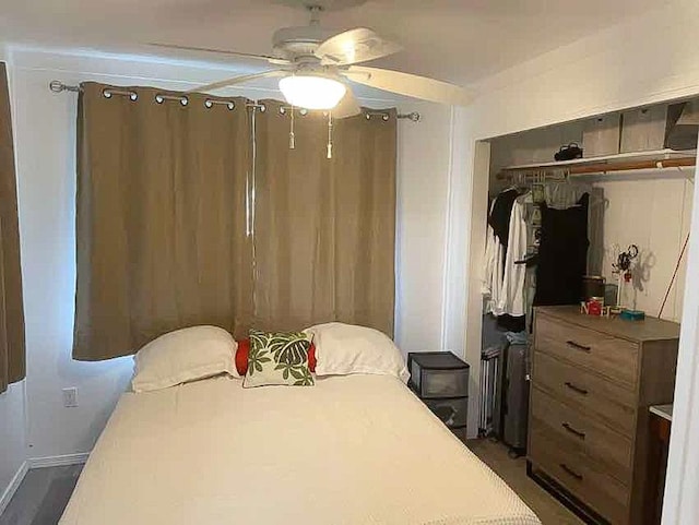 287 Wainaku St, Hilo, HI 96720 - bedroom featuring a closet and ceiling fan