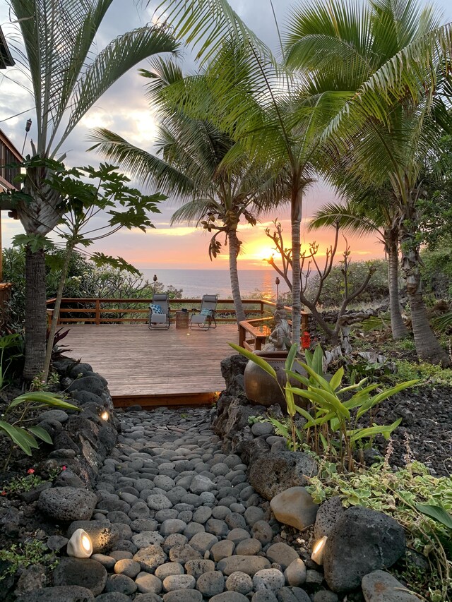 87-287 Kaohe Rd, Captain Cook, HI 96704 - view of patio featuring a deck