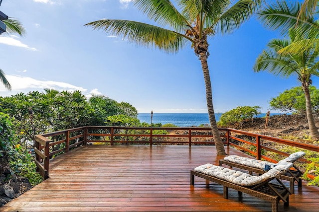 87-287 Kaohe Rd, Captain Cook, HI 96704 - wooden deck with a water view
