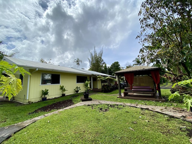 15-2037 24th Ave, Keaau, HI 96749 - view of green lawn with a gazebo
