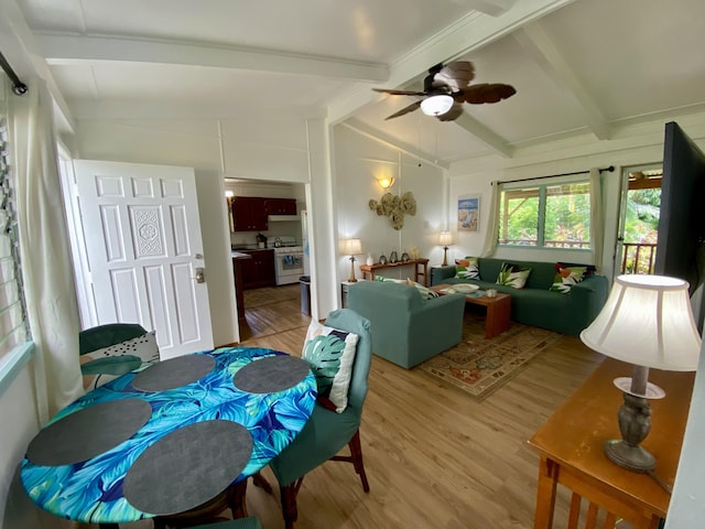 15-2037 24th Ave, Keaau, HI 96749 - dining area featuring light wood-style floors and a ceiling fan