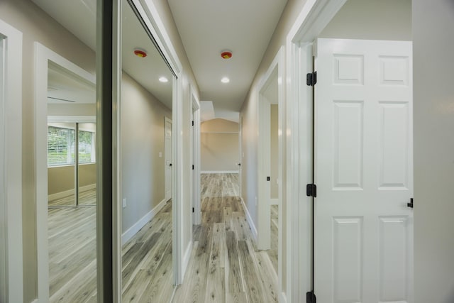 15-1779 14th Ave, Keaau, HI 96749 - hallway with light wood-type flooring, baseboards, and recessed lighting
