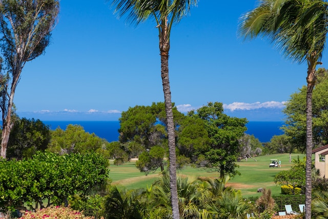 68-3840 Lua Kula St Unit D200, Waikoloa, HI 96738 - view of property's community with view of golf course, a lawn, and a water view