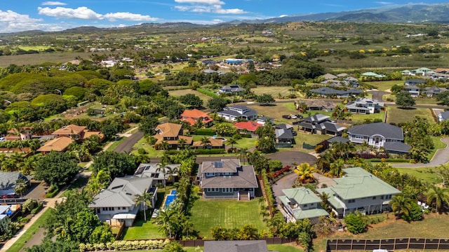 2344 Halalii Pl, Koloa, HI 96756 - aerial view of property's location featuring nearby suburban area and a mountain backdrop