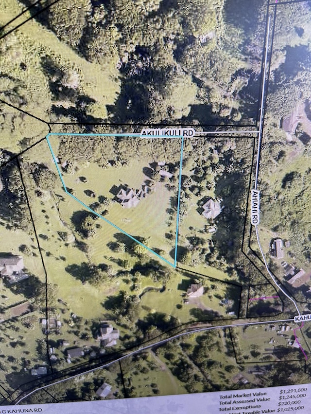 6670-G Kahuna Rd Unit 2, Kapaa, HI 96746 - map of property location featuring property boundaries highlighted