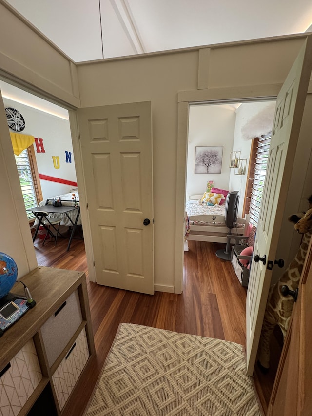 6670-G Kahuna Rd Unit 2, Kapaa, HI 96746 - corridor featuring dark wood finished floors and plenty of natural light