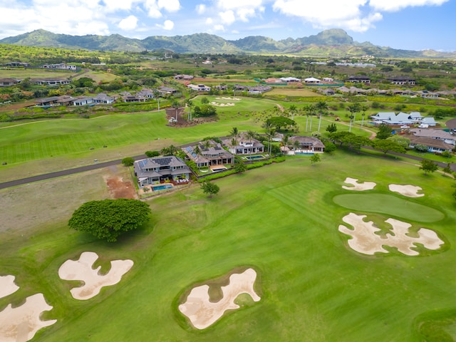 2739 Uluwehi St, Koloa, HI 96756 - aerial perspective of suburban area featuring a mountain backdrop and a golf club