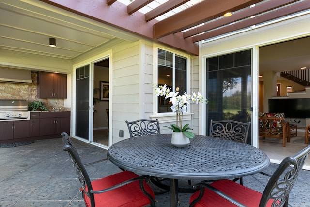 68-180 Waikoloa Beach Dr Unit J1, Waikoloa, HI 96738 - view of patio / terrace with outdoor dining space and a pergola