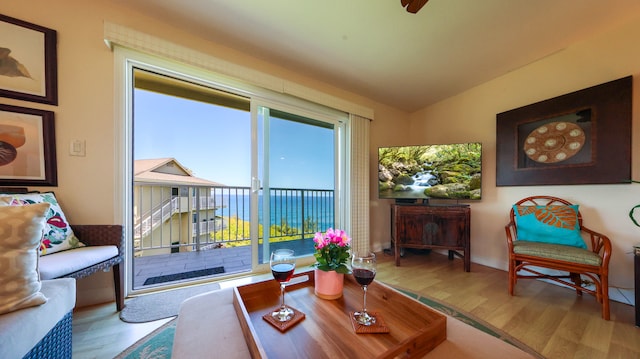 3780 Edward Rd Unit 5301, Princeville, HI 96722 - living area with wood finished floors and baseboards