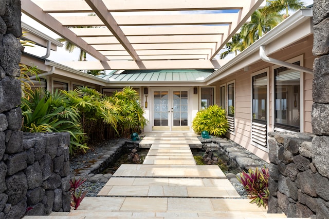 78-6846 Keaupuni St, Kailua-Kona, HI 96740 - view of patio with french doors and a pergola