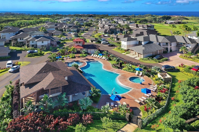 2611 Kiahuna Plantation Dr Unit 15G, Koloa, HI 96756 - aerial view of residential area featuring a pool