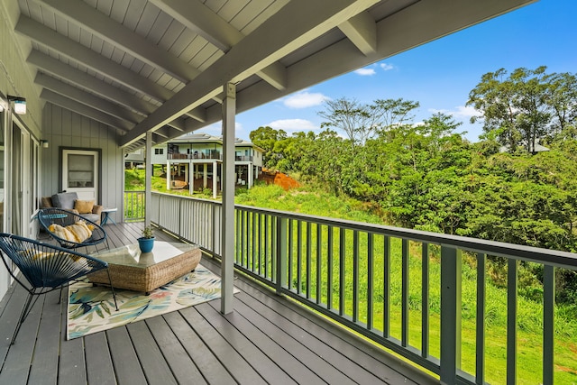 3968 Pai St, Kalaheo, HI 96741 - deck featuring a lawn