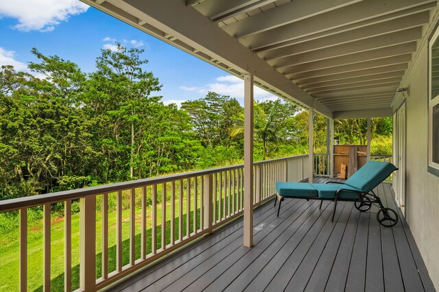 3968 Pai St, Kalaheo, HI 96741 - deck with a yard